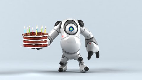 Робот поздравляет. Робот дарит цветы. С днём рождения робототехника. Добрый день робот. Робот мультяшный.