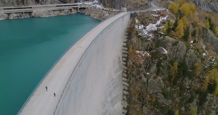 aerial view of a dam