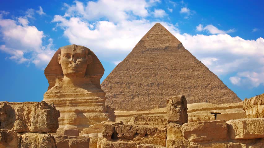 Ancient Sphinx and Pyramids, Symbol Stock Footage Video