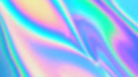 Loop of holographic texture with neon and pastel gradient colors.