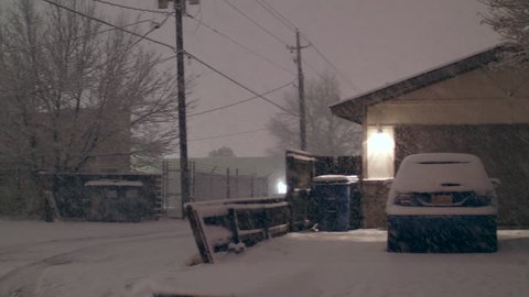 This is a shot of a urban house in Albuqerque, NM during a Snow storm. Shot on a GH5