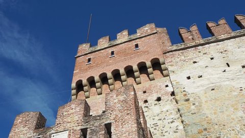 Marostica, Vicenza, Italy. The castle at the upper part of the town on the top of the hill