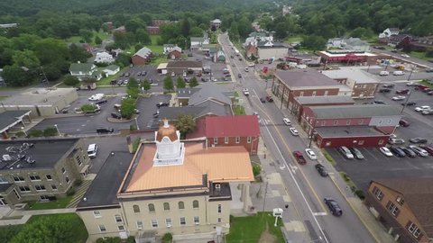 Aerial views of Romney, West Virginia.