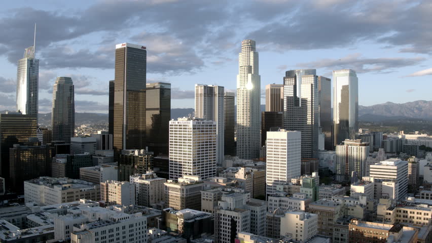 Downtown Los Angeles Aerial Los Angeles, CA - 02.18.2019, ProRes 422HQ 30fps | Shutterstock HD Video #1024446002