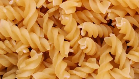 Yellow pasta close-up