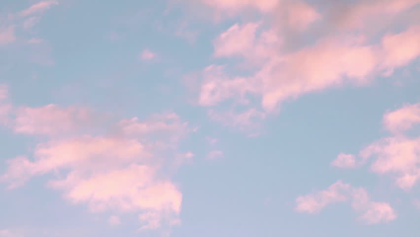 Pink Evening Clouds Stock Footage Video 