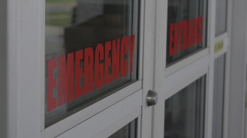 Automatic emergency doors opening and closing