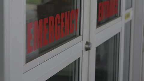 Automatic emergency doors opening and closing