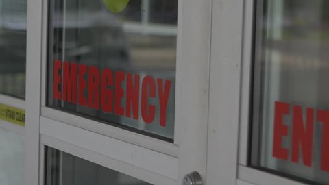 Automatic emergency doors open and close