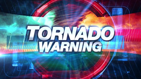 Tornado Warning Broadcast Tv Graphics Title Stock Footage Video (100% ...