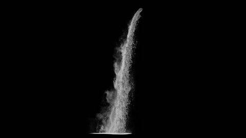 looped Slow motion waterfall texture seamless loop, 4k, isolated on black