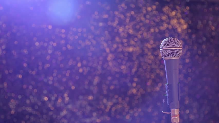 Concert Microphone On Stage in Stock Footage Video (100% Royalty-free ...