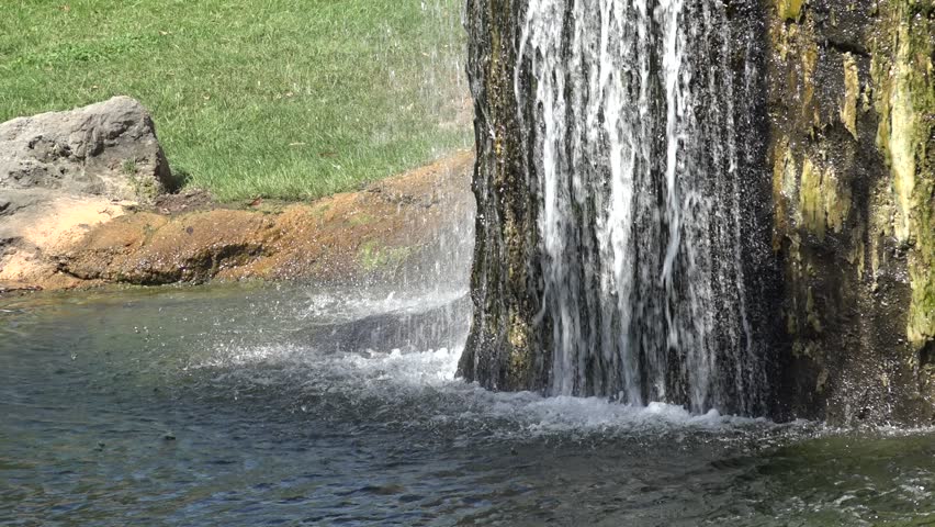Natural Waterfall Or Cascade