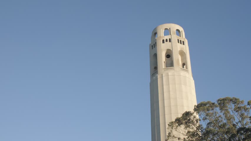 Coit Tower and Christopher Columbus statue, San Francisco, California, United States of America, North America