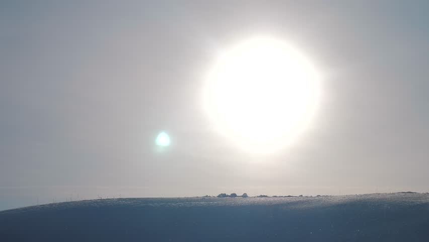Top of High winter snow season mountains, covered by snow. strong wind bad weather nature landscape