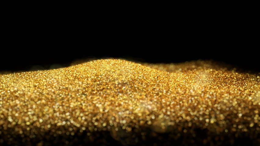 Shiny flowing wave golden glitter seamless VJ loop abstract particle background Royalty-Free Stock Footage #1024530314