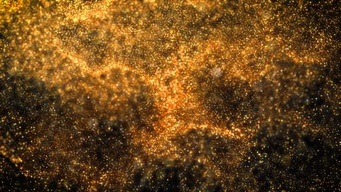 Shiny flowing wave golden glitter seamless VJ loop abstract particle background