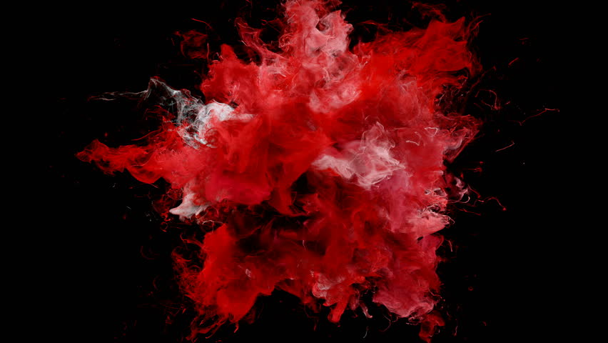 Red Color Burst Colorful Smoke Explosion Stock Footage Video (100% ...