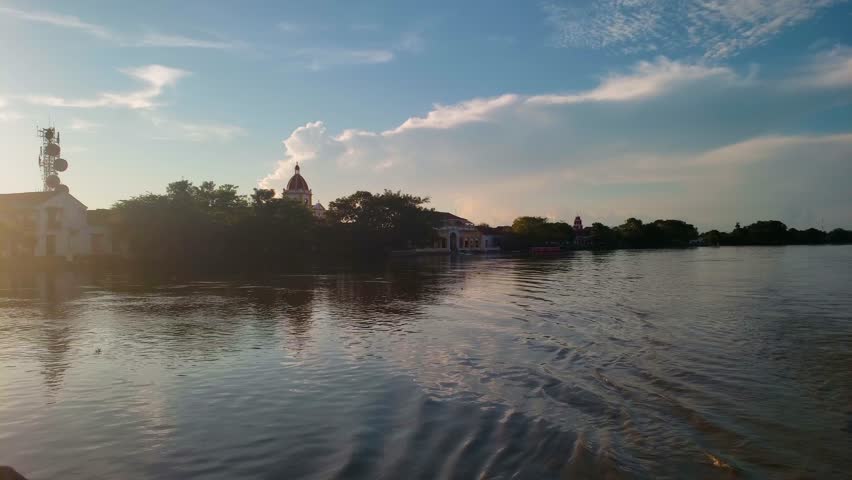 Magdalena river along the coast of Mompox, Colombia