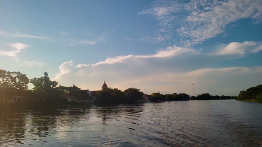 Magdalena river along the coast of Mompox, Colombia