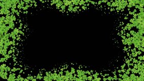 Beautiful Growing Clover Green Leaves Covering the Screen. Growing Grass Animation with Alpha Matte. Useful for Transitions. Spring Nature and New Life Concept. 4k Ultra HD 3840x2160. - Powered by Shutterstock - Get 15% off with code: PIKWIZARD15
