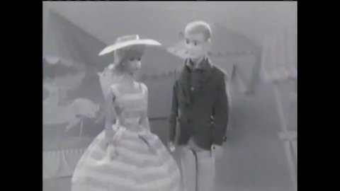 CIRCA 1960s - A commercial from the 1950s, introducing the new Ken doll, Barbie's boyfriend