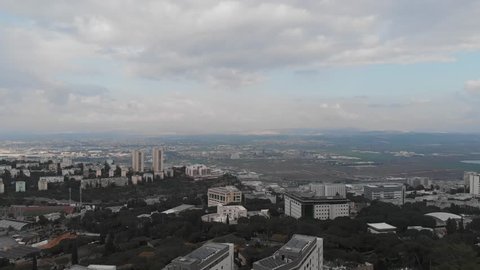 Jezreel Valley - view from a high point of the city of Haifa, Israel. Technion.