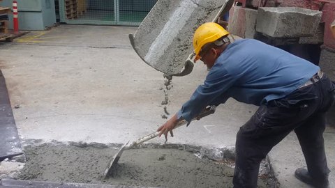 Concrete Rake Smoothing Out Chunky Stock Footage Video 100 Royalty Free 10361096 Shutterstock