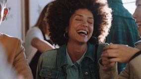 happy group of friends hanging out in cafe chatting sharing conversation drinking coffee enjoying socializing having fun meet up in restaurant - Powered by Shutterstock - Get 15% off with code: PIKWIZARD15