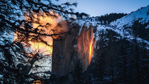 Yosemite Firefall at Sunset, Yosemite National Park, CA