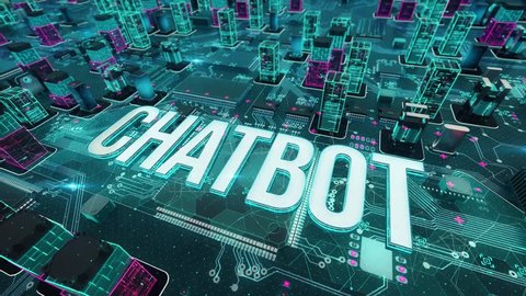 Chatbot with digital technology concept