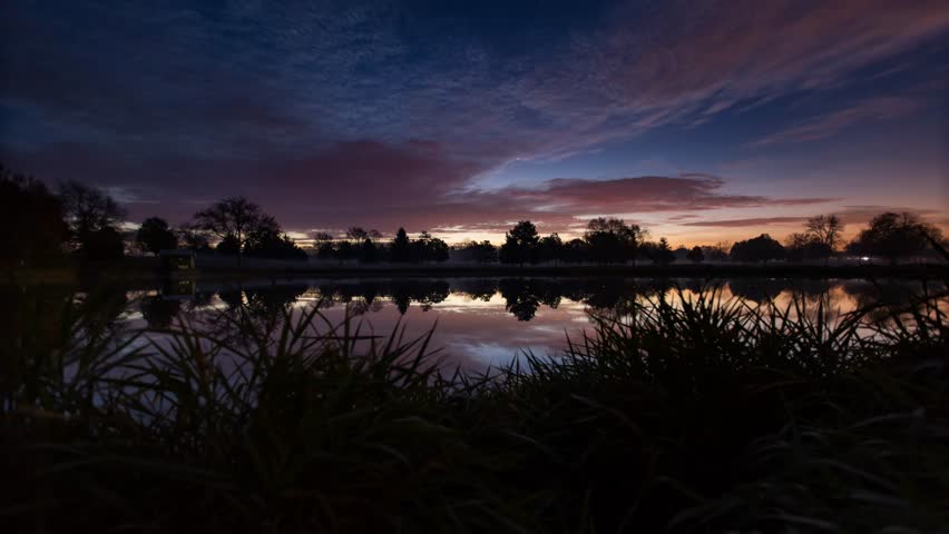 4K Time Lapse of Sunrise at Jester Park, Iowa