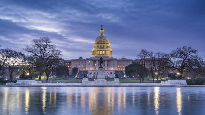 Landscape of the congress building in Washington DC image - Free stock