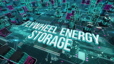 Flywheel energy storage with digital technology concept