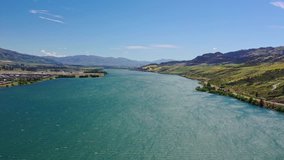View of Lake Dunstan in summer day, South Island, New Zealand