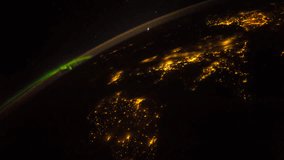Planet Earth seen from the International Space Station from Ireland to Egypt, Time Lapse . Images courtesy of NASA Johnson Space Center.
