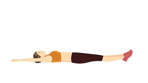Woman doing abdominal exercise with v-ups position. Illustration about workout example.