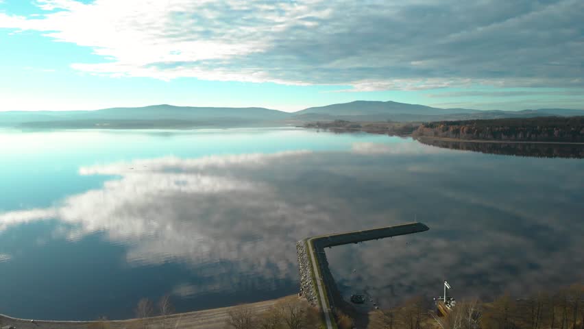 National park with water and forest