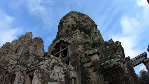 Views of Bayon Temple at Angkor thom in Siem Reap, Cambodia