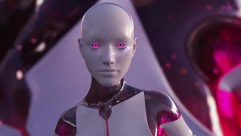 4K Color Changing Female Artificial Intelligence AI Android