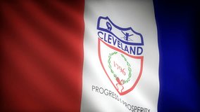 Flag of Ohio Cleveland (seamless) 3D Rendering