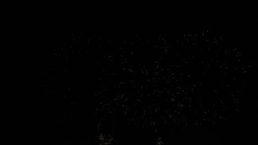 Colourful fireworks above night sky Royalty-Free Stock Footage #1024755338