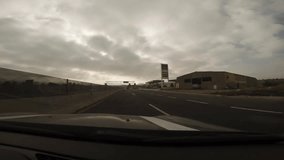 Dashcam footage of speeding car on highway in Mexico