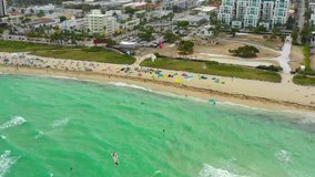 Miami Kiteboarding aerial 4k video
