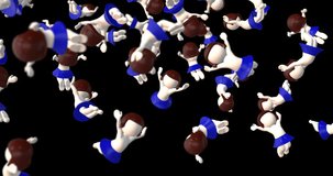 brown haired girl 3d character cartoon falling