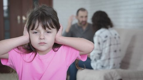 Little Girl Crying Because Dad Mom Stock Photo 670759150 | Shutterstock