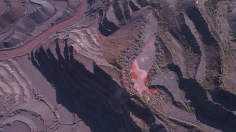 aerial view of the iron ore quarry in South Africa