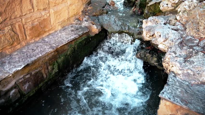 Slow Motion video of water along the San Antonio Riverwalk
