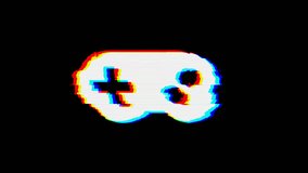 From the Glitch effect arises gamepad symbol. Then the TV turns off. Alpha channel Premultiplied - Matted with color black - Powered by Shutterstock - Get 15% off with code: PIKWIZARD15