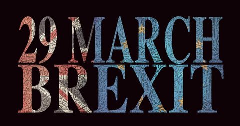 29 MARCH BREXIT stop motion with 100,s of Brexit jargon words 